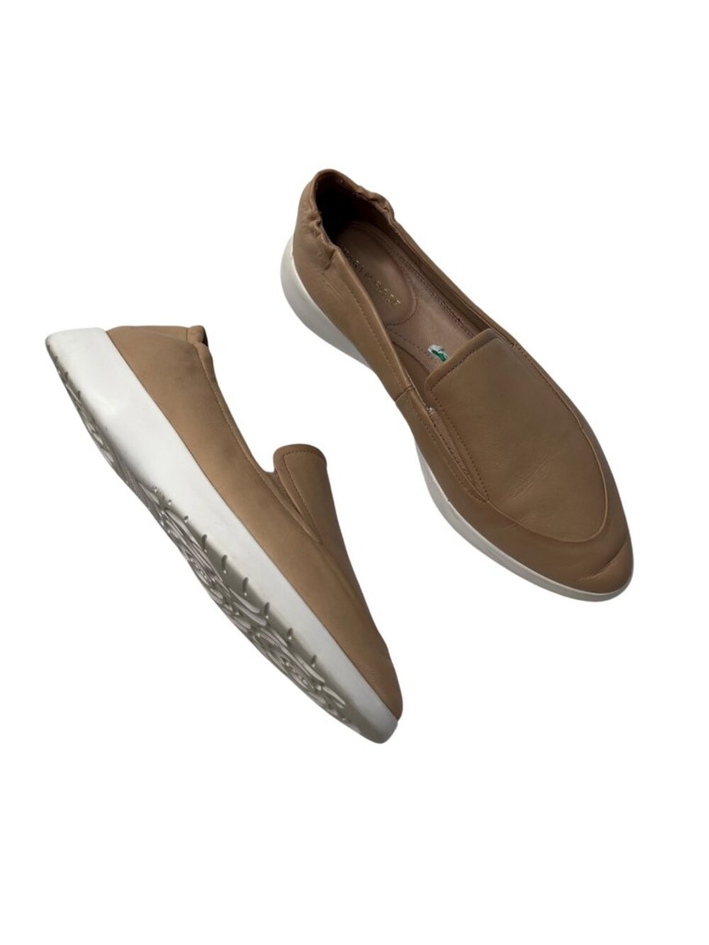 Taryn Rose Dana Beige Leather Slip-On Lifestyle Sneakers Size 10 B